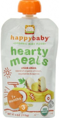 Happy Baby Organic Baby Food 3 Homestyle Meals, Chick Chick, 4-Ounce Pouches (Pack of 16) Happy Baby Organic Baby Food 3 Homestyle Meals, Chick Chick, 4-Ounce Pouches (Pack of 16)