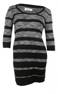 Multi Striped Knit Pull Over Sweater Dress Multi Striped Knit Pull Over Sweater Dress