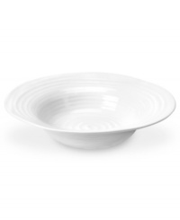 From celebrated chef and writer Sophie Conran comes incredibly durable white collection for every step of the meal, from oven to table. Portmeirion's dinnerware has dishes that feature ribbed textures and fluid, dramatic flare and give this white bistro bowl the look and appeal of traditional hand-thrown pottery. From celebrated chef and writer Sophie Conran comes incredibly durable white collection for every step of the meal, from oven to table. Portmeirion's dinnerware has dishes that feature ribbed textures and fluid, dramatic flare and give this white bistro bowl the look and appeal of traditional hand-thrown pottery.