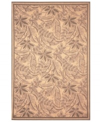 Made for easy living, this Tommy Bahama Decker collection rug offers the right mix of relaxed style and durability. Woven of UV-stabilized polypropylene, the floral-printed rug shares the look and feel of natural fibers--without the demanding care. Simply hose off for quick cleaning. Made for easy living, this Tommy Bahama Decker collection rug offers the right mix of relaxed style and durability. Woven of UV-stabilized polypropylene, the floral-printed rug shares the look and feel of natural fibers--without the demanding care. Simply hose off for quick cleaning.