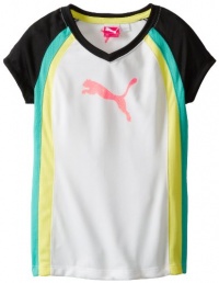 PUMA Girls 7-16 Active Cat Tee, White, Large PUMA Girls 7-16 Active Cat Tee, White, Large