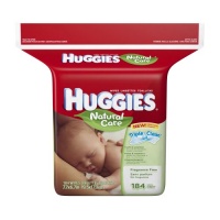 Huggies Natural Care Fragrance Free Baby Wipes, 552 Total Wipes 184 Count (Pack of 3), Packaging May Vary