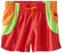 PUMA Girls 2-6X Colorblock Short, Hibiscus, 4