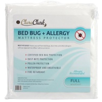 Full Size Clara Clark Hypoallergenic 100% Waterproof Washable Fire Retardant Mattress Cover, Protects From Bed Bugs, Dust Mites, Pollen, Mold And Fungus, Great for Asthma, Eczema And Allergy Sufferers, Available In 5 Sizes, Fits Mattresses Up To 15 Thick Full Size Clara Clark Hypoallergenic 100% Waterproof Washable Fire Retardant Mattress Cover, Protects From Bed Bugs, Dust Mites, Pollen, Mold And Fungus, Great for Asthma, Eczema And Allergy Sufferers, Available In 5 Sizes, Fits Mattresses Up To 15 Thick