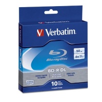 Verbatim 97335 50 GB 6x Blu-ray Double Layer Recordable Disc BD-R DL, 10-Disc Spindle Verbatim 97335 50 GB 6x Blu-ray Double Layer Recordable Disc BD-R DL, 10-Disc Spindle