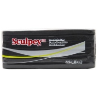 Polyform Sculpey III Polymer Clay 8 Oz: Black Polyform Sculpey III Polymer Clay 8 Oz: Black
