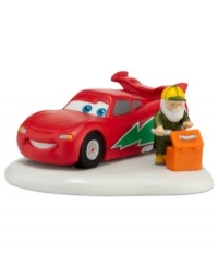 Get on the right track this Christmas with Disney Cars. Lighting gets a final tune-up before the holidays from one of Santa's handiest little helpers, a trusted mechanic from North Pole Village. Get on the right track this Christmas with Disney Cars. Lighting gets a final tune-up before the holidays from one of Santa's handiest little helpers, a trusted mechanic from North Pole Village.