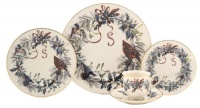 Lenox Winter Greetings 5-Piece Gold-Banded Dinnerware Set, Service for 1 Lenox Winter Greetings 5-Piece Gold-Banded Dinnerware Set, Service for 1