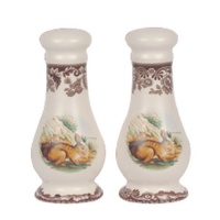 Spode Woodland Rabbit Salt and Pepper Shakers Spode Woodland Rabbit Salt and Pepper Shakers