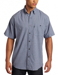 Key Industries Men's Button Down Patterned Short Sleeve Shirt