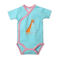 Zutano Baby-girls Infant Jungle Dream Short Sleeve Body Wrap, Aqua, 6 Months Zutano Baby-girls Infant Jungle Dream Short Sleeve Body Wrap, Aqua, 6 Months