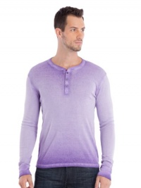 GUESS Long-Sleeve Dip-Dye Henley GUESS Long-Sleeve Dip-Dye Henley