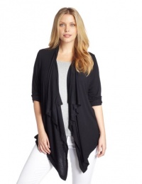 Karen Kane Plus-Size Long Sleeve Drape Jacket Karen Kane Plus-Size Long Sleeve Drape Jacket