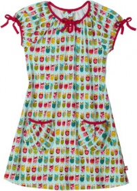 Zutano Girls 2-6X Zutano Owls Picnic Dress,Aqua,4T