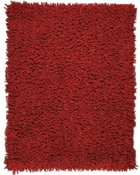 9' x 12' Crimson Silky Shag Area Rug (Red) (9' x 12')