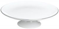 Vera Wang by Wedgwood Blanc Sur Blanc 10.5-Inch Footed Cake Stand Vera Wang by Wedgwood Blanc Sur Blanc 10.5-Inch Footed Cake Stand