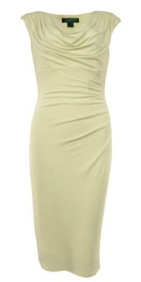 Pleated Cowl Neck Jersey Dress (10, Lauren White) Pleated Cowl Neck Jersey Dress (10, Lauren White)
