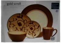 Mikasa Dinnerware Set Gold Scroll 20 Piece Set Mikasa Dinnerware Set Gold Scroll 20 Piece Set