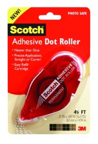 Scotch Adhesive Dot Roller, 0.31 x 49 Feet (6055) Scotch Adhesive Dot Roller, 0.31 x 49 Feet (6055)