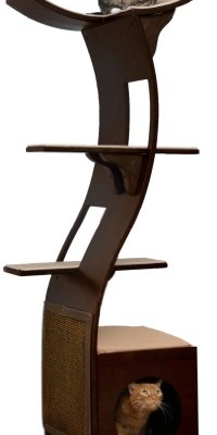 The Refined Feline Lotus Cat Tower in Espresso The Refined Feline Lotus Cat Tower in Espresso