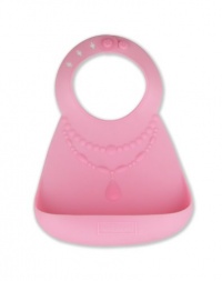 make my day Silicone Baby Bib, Pink