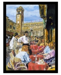 Spend every day in the Piazza delle Erbe. Artist Jerry Blank captures the historic square in all its modern-day glory in Afternoon in Verona. A canvas ground showcases every brushstroke in this large and vibrant giclee print. Spend every day in the Piazza delle Erbe. Artist Jerry Blank captures the historic square in all its modern-day glory in Afternoon in Verona. A canvas ground showcases every brushstroke in this large and vibrant giclee print.