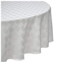 Reflections 60 by 84-Inch Oval Tablecloth, Pearl Reflections 60 by 84-Inch Oval Tablecloth, Pearl