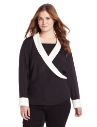 Calvin Klein Women's Plus-Size Tuxedo Drape Top Calvin Klein Women's Plus-Size Tuxedo Drape Top