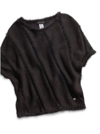 GUESS Kids Girls Big Girl Fuzzy Sweater, BLACK (14) GUESS Kids Girls Big Girl Fuzzy Sweater, BLACK (14)
