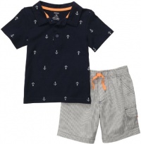 Carter's Infant Woven Short Set - Navy-9 Months