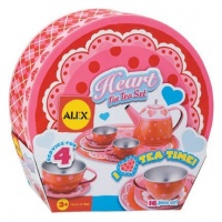 ALEX® Toys - Pretend & Play Heart Tin Tea Set 704H ALEX® Toys - Pretend & Play Heart Tin Tea Set 704H