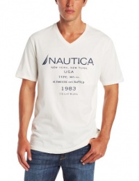 Nautica Men's Short Sleeve Pocket V Neck T-Shirt