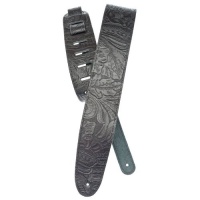 Planet Waves Embossed Leather Guitar Strap, Black Planet Waves Embossed Leather Guitar Strap, Black