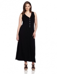 Karen Kane Women's Plus-Size Button Up Maxi Dress Karen Kane Women's Plus-Size Button Up Maxi Dress