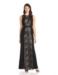 BCBGMAXAZRIA Women's Linden Leaf Embroidered Gown BCBGMAXAZRIA Women's Linden Leaf Embroidered Gown