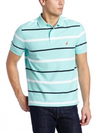 Nautica Men's Short Sleeve Stripe Deck Polo Shirt