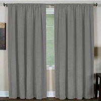Elrene Cachet Faux Silk Window Panel Silver 52x84 Elrene Cachet Faux Silk Window Panel Silver 52x84
