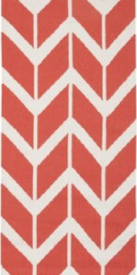 Surya Flatweave Rugs Fallon, Poppy Red/White, 5' x 8' Surya Flatweave Rugs Fallon, Poppy Red/White, 5' x 8'