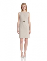 Calvin Klein Women's Sleeveless Belted Suit Dress Calvin Klein Women's Sleeveless Belted Suit Dress
