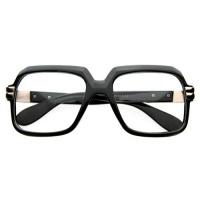 Run DMC Cazal Sunglasses 1980's - Black/Clear Lens Run DMC Cazal Sunglasses 1980's - Black/Clear Lens