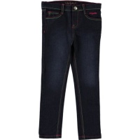 Baby Phat Girls Embroidered Denim Jean Dark Wash 6