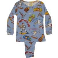 Casey at Bat Pajamas (Two Piece Pajama Set) Blue, 6X Casey at Bat Pajamas (Two Piece Pajama Set) Blue, 6X