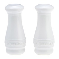 Le Creuset Stoneware Salt and Pepper Shakers, White Le Creuset Stoneware Salt and Pepper Shakers, White