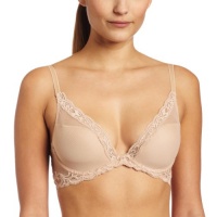Natori Womens Feathers Contour Plunge Bra, Cafe, 36B Natori Womens Feathers Contour Plunge Bra, Cafe, 36B