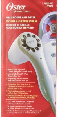 Oster Professional 76932-710 Wall Mount Hair Dryer Oster Professional 76932-710 Wall Mount Hair Dryer