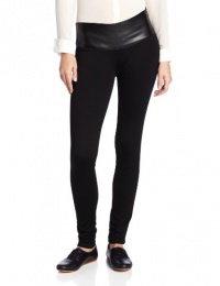 XOXO Juniors Pleather Ponte Mix Skinny Pant, Black, 5 XOXO Juniors Pleather Ponte Mix Skinny Pant, Black, 5