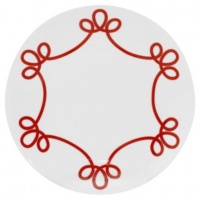Haviland Brandebourg Red Oval Platter Medium 13.6 in Haviland Brandebourg Red Oval Platter Medium 13.6 in