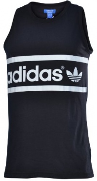 Adidas Originals Men's Heritage Logo Tank Top-Black Adidas Originals Men's Heritage Logo Tank Top-Black