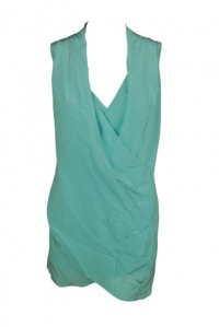 Rachel Zoe Womens Geri Faux Wrap Sleeveless Silk Top Rachel Zoe Womens Geri Faux Wrap Sleeveless Silk Top