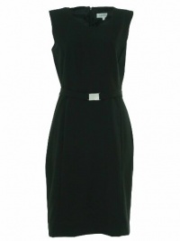 Calvin Klein Women's Basic Belted Sheath Dress Black Calvin Klein Women's Basic Belted Sheath Dress Black